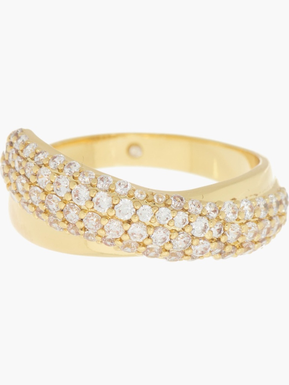 Covet Gold Pavé Crystal Wrap Band Ring